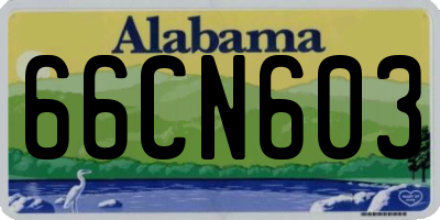 AL license plate 66CN603
