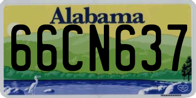 AL license plate 66CN637
