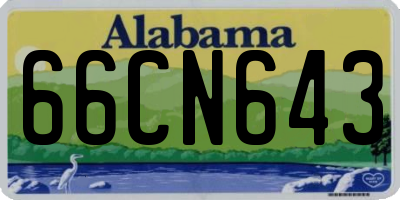 AL license plate 66CN643