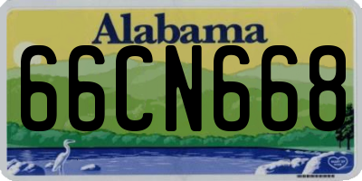 AL license plate 66CN668