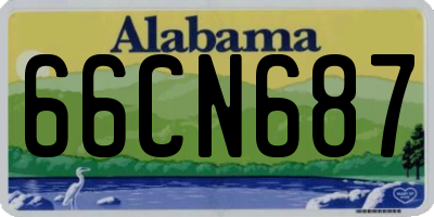 AL license plate 66CN687
