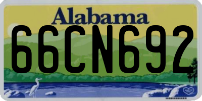 AL license plate 66CN692