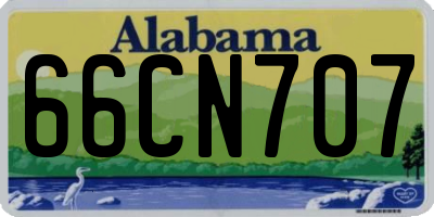 AL license plate 66CN707