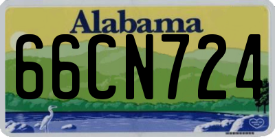 AL license plate 66CN724