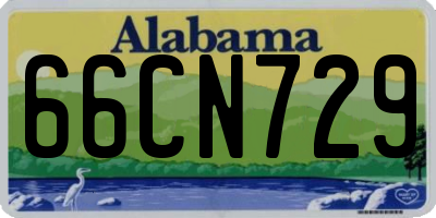 AL license plate 66CN729