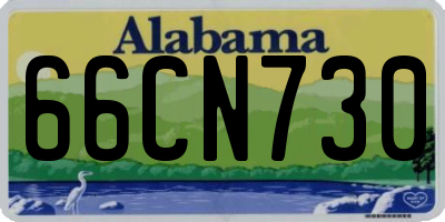 AL license plate 66CN730