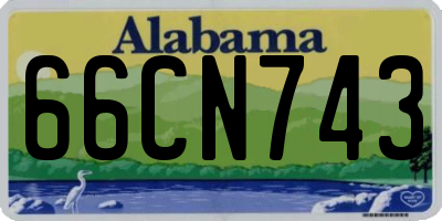 AL license plate 66CN743