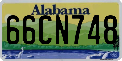 AL license plate 66CN748