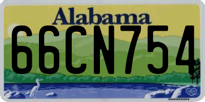 AL license plate 66CN754