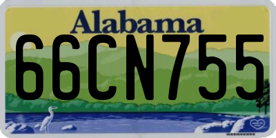 AL license plate 66CN755
