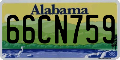 AL license plate 66CN759