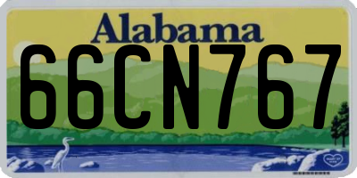 AL license plate 66CN767