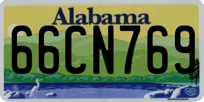 AL license plate 66CN769