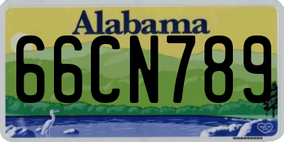 AL license plate 66CN789