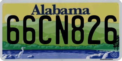 AL license plate 66CN826