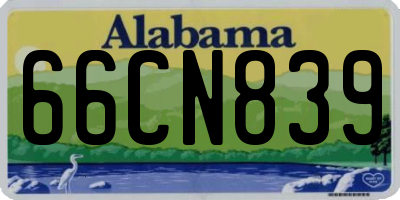AL license plate 66CN839