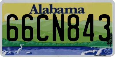 AL license plate 66CN843