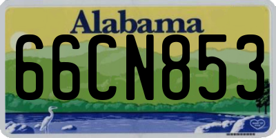 AL license plate 66CN853