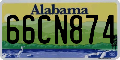 AL license plate 66CN874