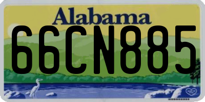 AL license plate 66CN885