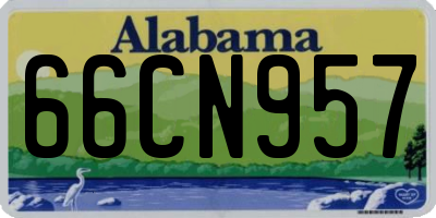 AL license plate 66CN957