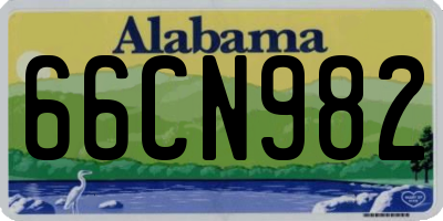 AL license plate 66CN982