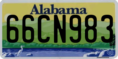 AL license plate 66CN983