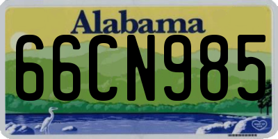 AL license plate 66CN985