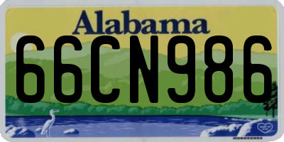 AL license plate 66CN986