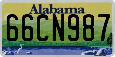 AL license plate 66CN987