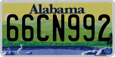 AL license plate 66CN992