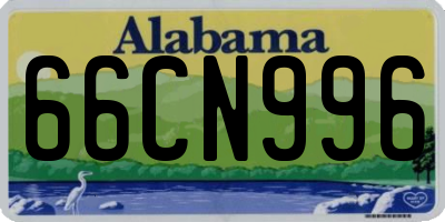 AL license plate 66CN996