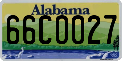 AL license plate 66CO027