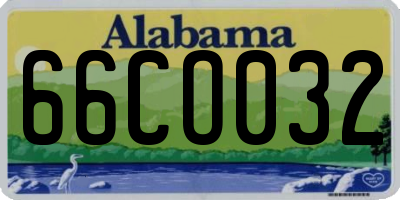 AL license plate 66CO032
