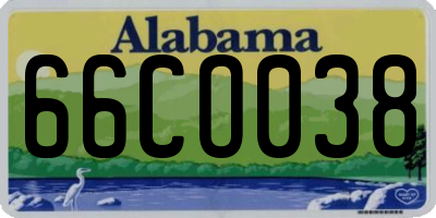 AL license plate 66CO038