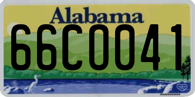 AL license plate 66CO041