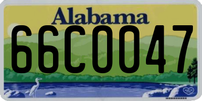 AL license plate 66CO047