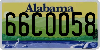 AL license plate 66CO058