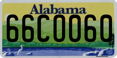AL license plate 66CO060