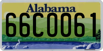 AL license plate 66CO061