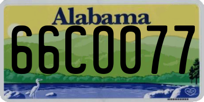 AL license plate 66CO077