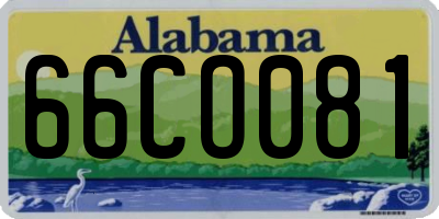 AL license plate 66CO081