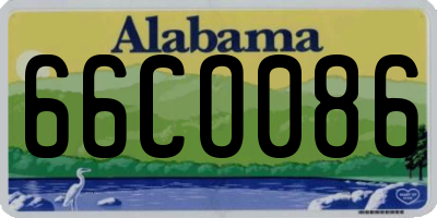 AL license plate 66CO086