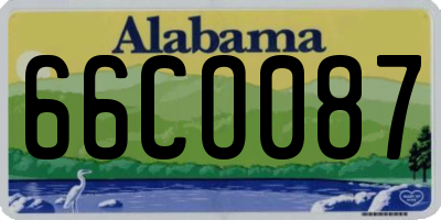 AL license plate 66CO087