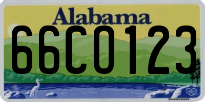 AL license plate 66CO123