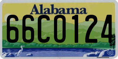 AL license plate 66CO124