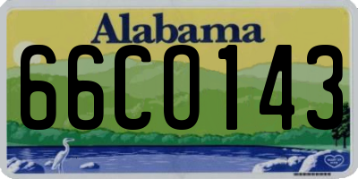 AL license plate 66CO143