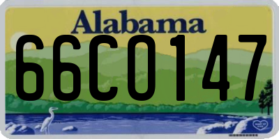 AL license plate 66CO147