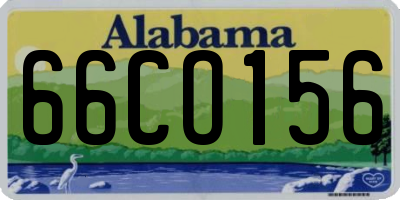 AL license plate 66CO156
