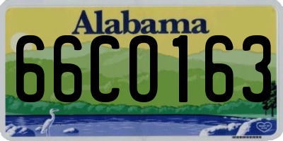 AL license plate 66CO163